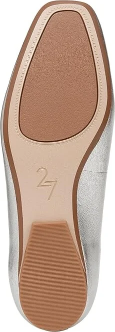 Naturalizer 27 Edit Carla Women's Flat Shoes Silver Leather : 7 W (C), Leather/Suede - Image 3