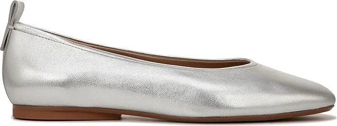 Naturalizer 27 Edit Carla Women's Flat Shoes Silver Leather : 7 W (C), Leather/Suede - Image 6