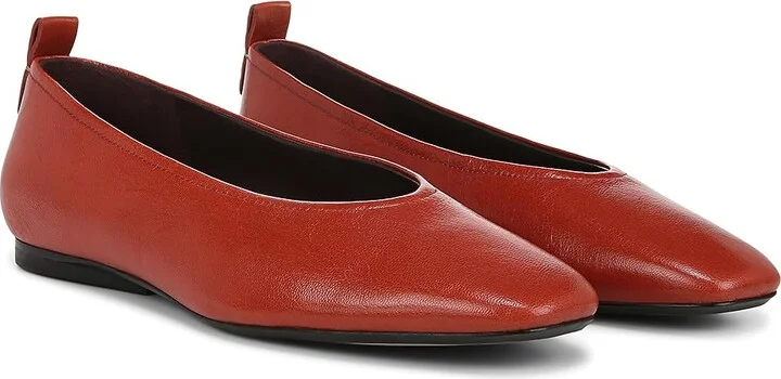 Naturalizer 27 Edit Carla Women's Flat Shoes Tomato Soup Leather : 12 M (B), Leather/Suede