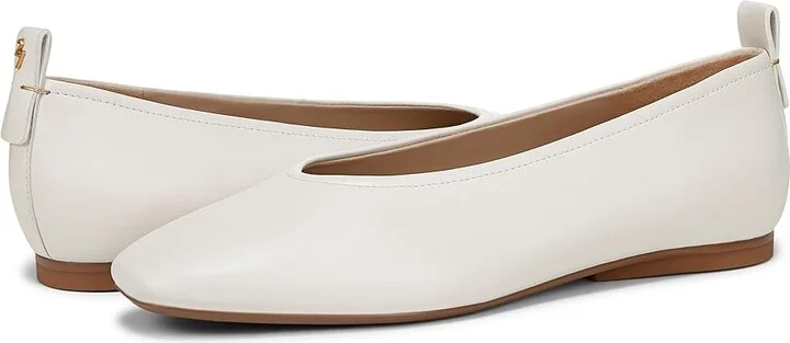 Naturalizer 27 Edit Carla Women's Flat Shoes Warm White Leather : 7 W (C), Leather/Suede - Image 5