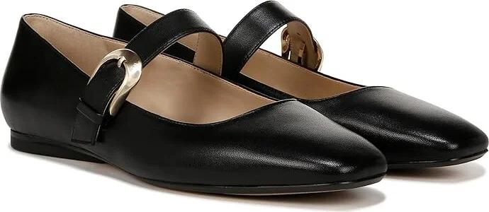 Naturalizer 27 Edit Carter Women's Flat Shoes Black Leather : 11 M (B)