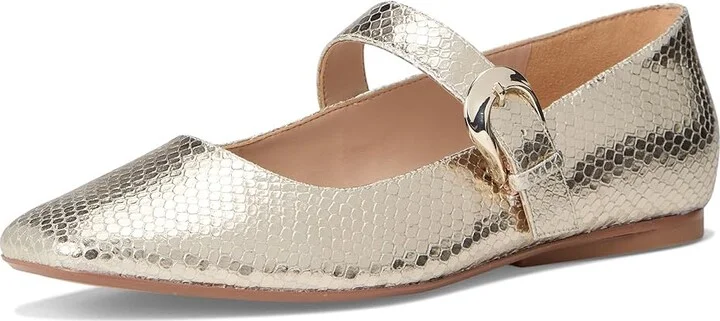 Naturalizer 27 Edit Carter Women's Flat Shoes Champagne Metallic Snake Print Leather : 8 M (B) - Image 5