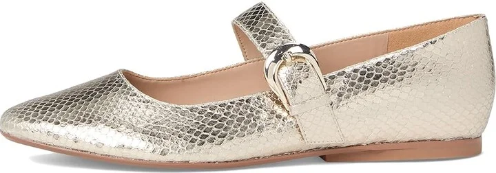 Naturalizer 27 Edit Carter Women's Flat Shoes Champagne Metallic Snake Print Leather : 8 M (B) - Image 6
