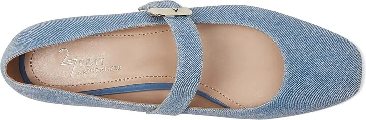 Naturalizer 27 Edit Carter Women's Flat Shoes Denim Blue Suede : 8 M (B), Leather - Image 2