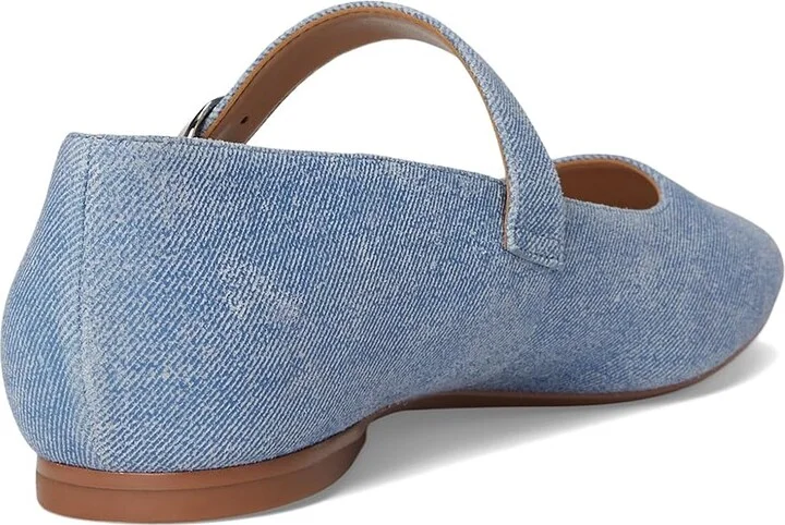 Naturalizer 27 Edit Carter Women's Flat Shoes Denim Blue Suede : 8 M (B), Leather - Image 4
