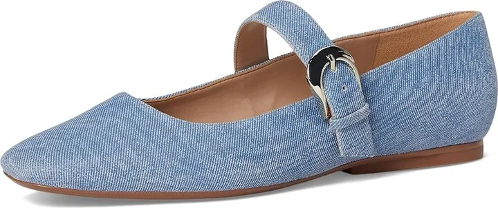 Naturalizer 27 Edit Carter Women's Flat Shoes Denim Blue Suede : 8 M (B), Leather - Image 5