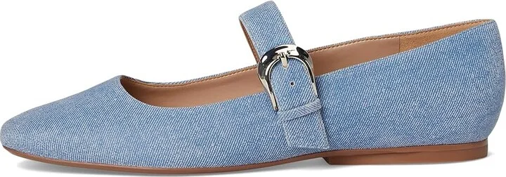 Naturalizer 27 Edit Carter Women's Flat Shoes Denim Blue Suede : 8 M (B), Leather - Image 6