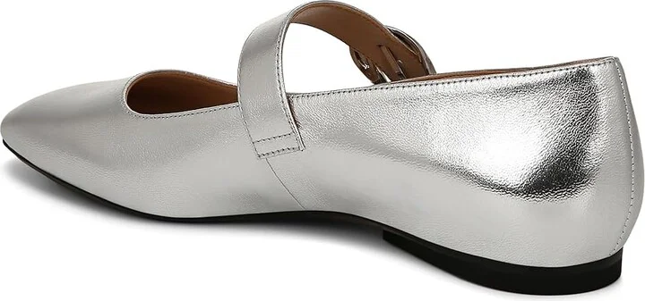 Naturalizer 27 Edit Carter Women's Flat Shoes Silver Leather : 10 M (B), Leather/Rubber - Image 4