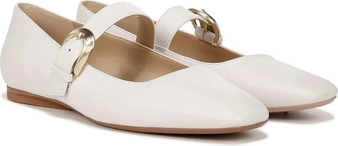 Naturalizer 27 Edit Carter Women's Flat Shoes Warm White Leather : 7.5 M (B)