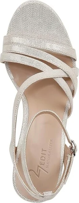Naturalizer 27 Edit Colette Strappy Sandals Women's Sandals Silver Leather : 6 M (B) - Image 2