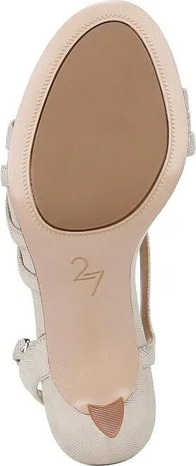 Naturalizer 27 Edit Colette Strappy Sandals Women's Sandals Silver Leather : 6 M (B) - Image 3