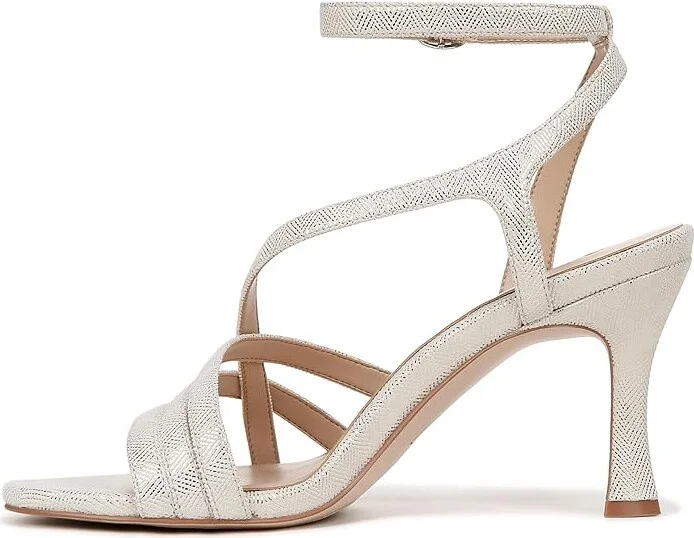 Naturalizer 27 Edit Colette Strappy Sandals Women's Sandals Silver Leather : 6 M (B) - Image 5
