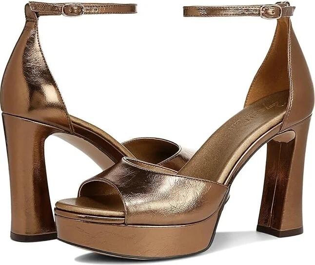 Naturalizer 27 Edit Delphie Women's Sandals Old Gold Leather : 12 M (B) - Image 5