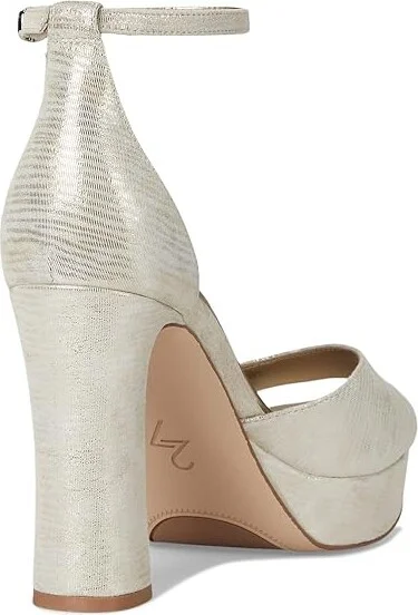 Naturalizer 27 Edit Delphie Women's Sandals Silver Leather 1 : 7.5 W (C) - Image 4