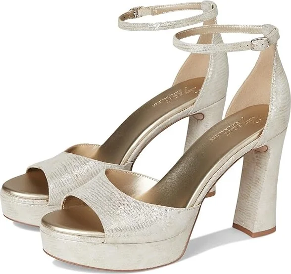 Naturalizer 27 Edit Delphie Women's Sandals Silver Leather 1 : 7.5 W (C)