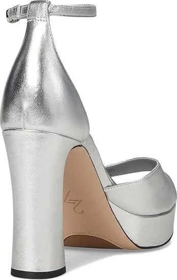 Naturalizer 27 Edit Delphie Women's Sandals Silver Leather : 8.5 M (B) - Image 4