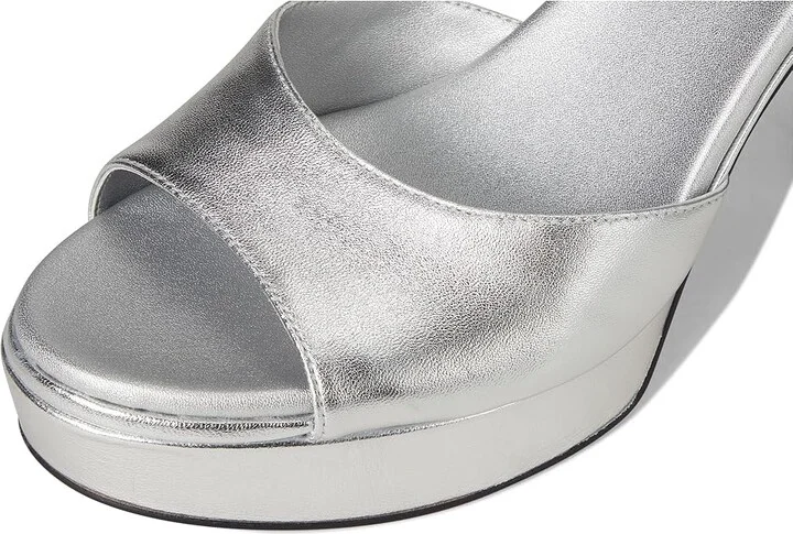 Naturalizer 27 Edit Delphie Women's Sandals Silver Leather : 8.5 M (B) - Image 7