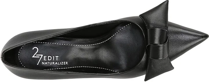 Naturalizer 27 Edit Emery-Bow High Women's Heels Black Leather : 11 M (B) - Image 2