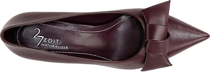 Naturalizer 27 Edit Emery-Bow High Women's Heels Deep Plum Purple Leather : 11 M (B) - Image 2