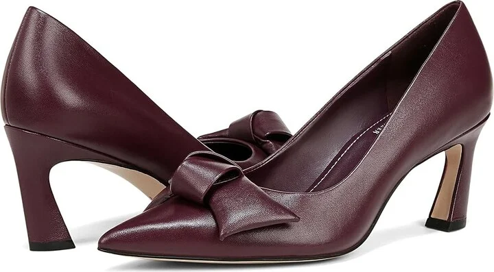 Naturalizer 27 Edit Emery-Bow High Women's Heels Deep Plum Purple Leather : 11 M (B) - Image 5