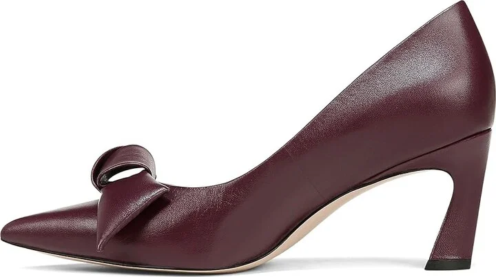 Naturalizer 27 Edit Emery-Bow High Women's Heels Deep Plum Purple Leather : 11 M (B) - Image 6