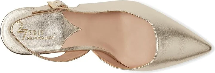 Naturalizer 27 Edit Felicia4 High Women's Heels Champagne Leather : 7.5 W (C), Leather/Suede - Image 2