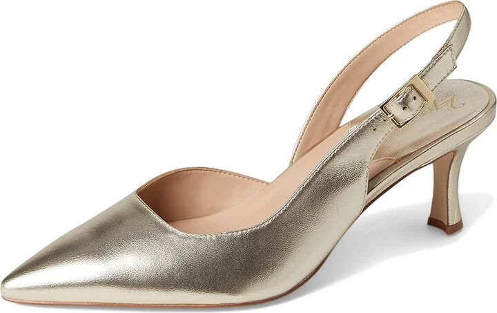 Naturalizer 27 Edit Felicia4 High Women's Heels Champagne Leather : 7.5 W (C), Leather/Suede - Image 5