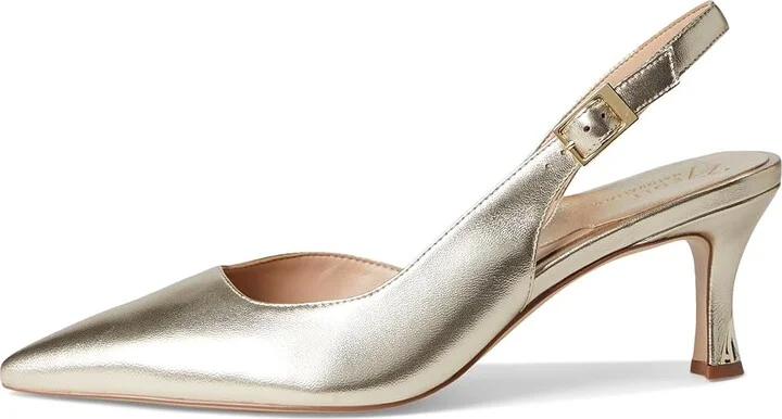 Naturalizer 27 Edit Felicia4 High Women's Heels Champagne Leather : 7.5 W (C), Leather/Suede - Image 6