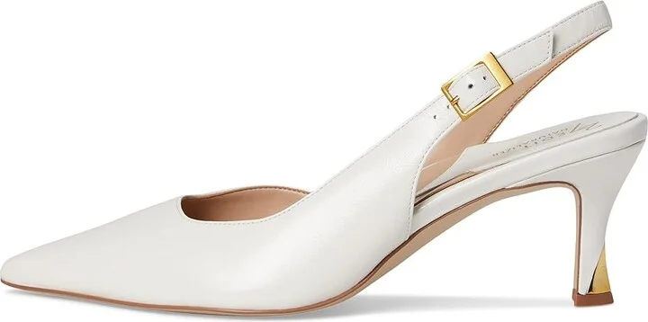 Naturalizer 27 Edit Felicia4 High Women's Heels Warm White Leather : 7.5 M (B), Leather/Suede - Image 6
