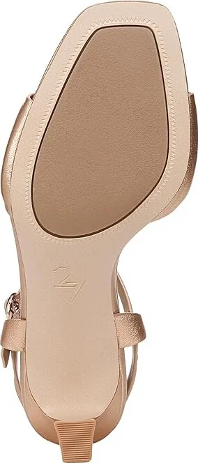 Naturalizer 27 Edit Grace Ankle Straps Women's Sandals Rose Gold Leather : 7 W (C), Leather/Rubber - Image 3