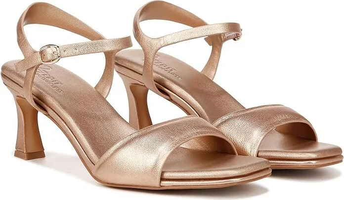 Naturalizer 27 Edit Grace Ankle Straps Women's Sandals Rose Gold Leather : 7 W (C), Leather/Rubber