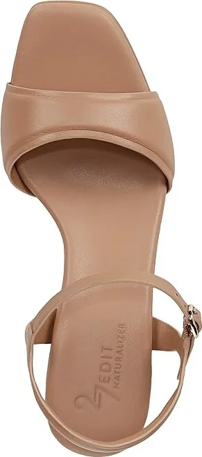 Naturalizer 27 Edit Grace Ankle Straps Women's Sandals Taupe Leather : 9 W (C), Leather/Rubber - Image 2