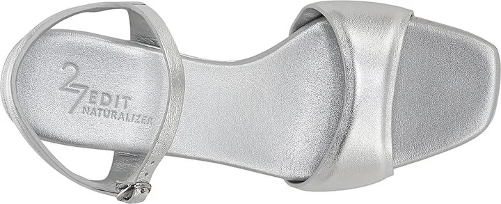 Naturalizer 27 Edit Grace Women's Sandals Silver Leather : 8 W (C) - Image 2