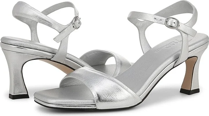 Naturalizer 27 Edit Grace Women's Sandals Silver Leather : 8 W (C) - Image 5