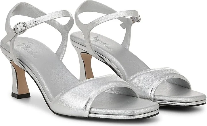 Naturalizer 27 Edit Grace Women's Sandals Silver Leather : 8 W (C)
