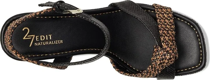 Naturalizer 27 Edit Peyton Women's Wedge Shoes Black/Tan : 10 M (B), Textile - Image 2