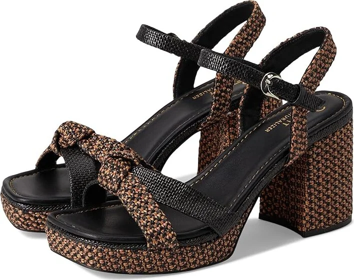 Naturalizer 27 Edit Peyton Women's Wedge Shoes Black/Tan : 10 M (B), Textile