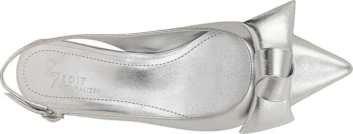 Naturalizer 27 Edit Shine Women's Shoes Silver Leather : 6 M (B) - Image 2