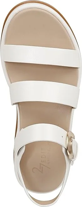 Naturalizer 27 Edit Zizi Ankle Straps Women's Sandals White Faux Leather : 8.5 M (B), Rubber - Image 2