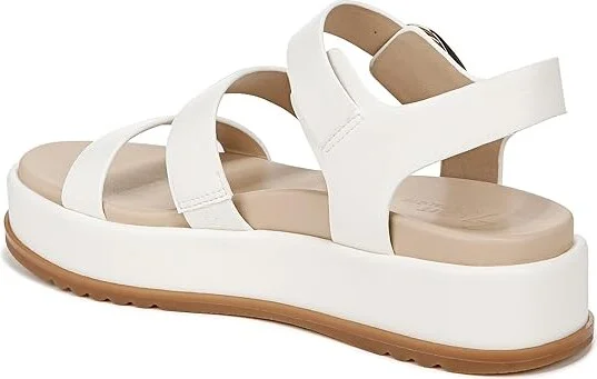 Naturalizer 27 Edit Zizi Ankle Straps Women's Sandals White Faux Leather : 8.5 M (B), Rubber - Image 4