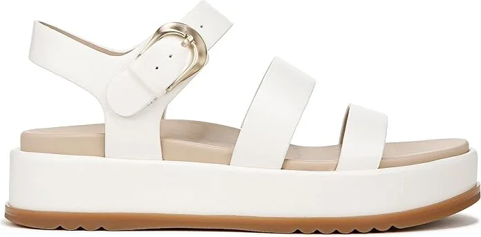 Naturalizer 27 Edit Zizi Ankle Straps Women's Sandals White Faux Leather : 8.5 M (B), Rubber - Image 7