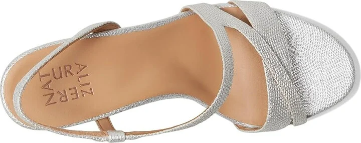 Naturalizer Abby High Women's Heels Silver Faux Leather : 7.5 M (B), Leather/Synthetic - Image 2