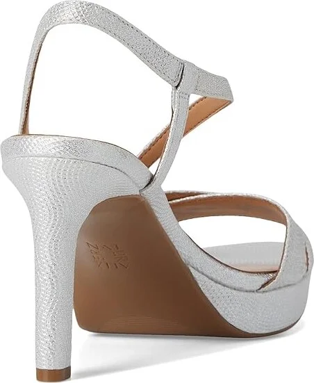 Naturalizer Abby High Women's Heels Silver Faux Leather : 7.5 M (B), Leather/Synthetic - Image 4