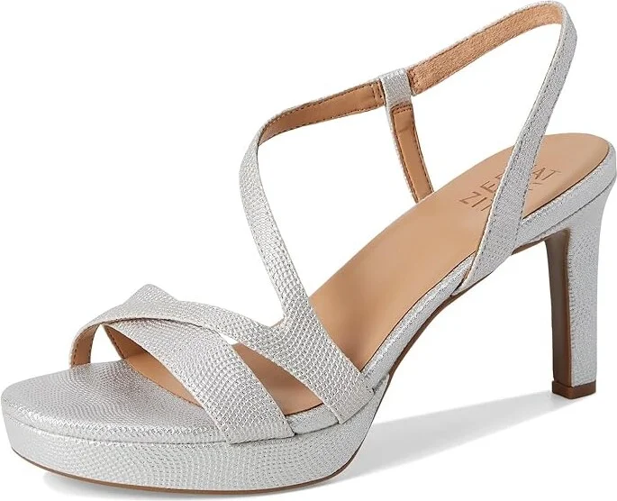 Naturalizer Abby High Women's Heels Silver Faux Leather : 7.5 M (B), Leather/Synthetic - Image 5