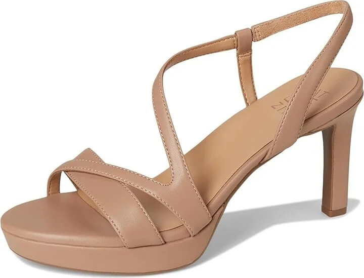 Naturalizer Abby High Women's Heels Taupe Smooth Faux Leather : 8 M (B), Leather/Synthetic - Image 5