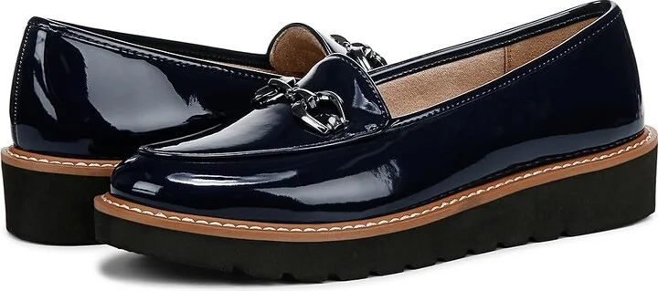 Naturalizer Adiline Bit Women's Flat Shoes French Navy Faux Leather : 10 M (B) - Image 5