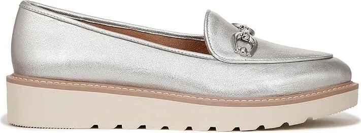 Naturalizer Adiline-Bit Women's Flat Shoes Silver Leather : 11 W (C) - Image 6