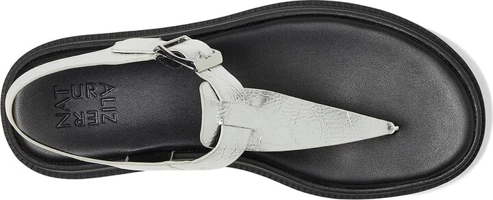 Naturalizer Alyssa High Women's Heels Silver Faux Leather : 10 W (C), Synthetic - Image 2