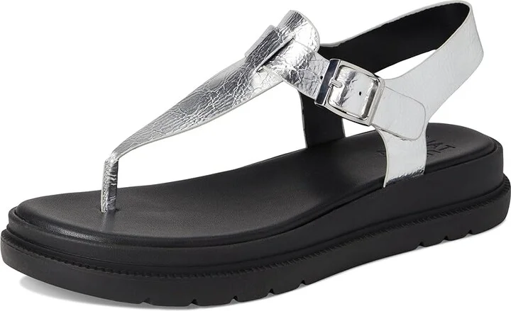 Naturalizer Alyssa High Women's Heels Silver Faux Leather : 10 W (C), Synthetic - Image 5
