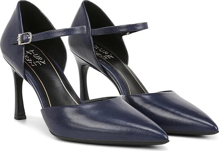 Naturalizer Amber High Women's Heels Midnight Blue Leather : 12 W (C)